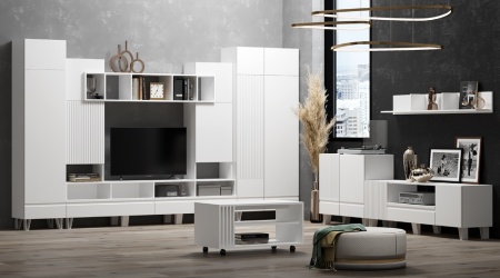 Гостиная Ноктюрн-28 №1 МДФ (Ширина 3640 х Глубина 420 мм х Высота 2160)